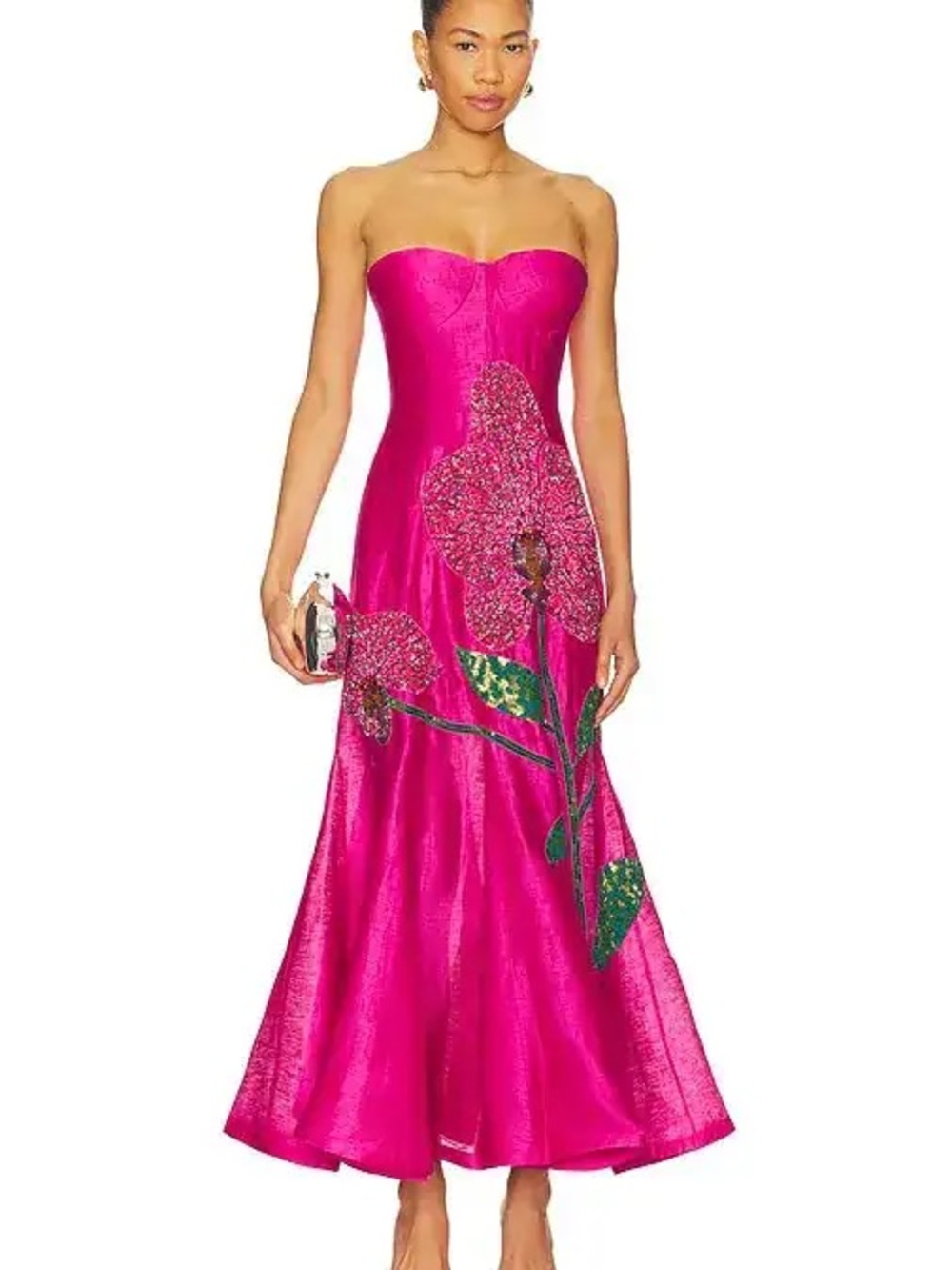 LA FUORI Orchid Embroidered Gown XS